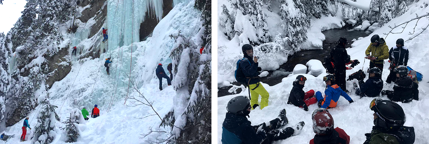 Défi - escalade sur glace