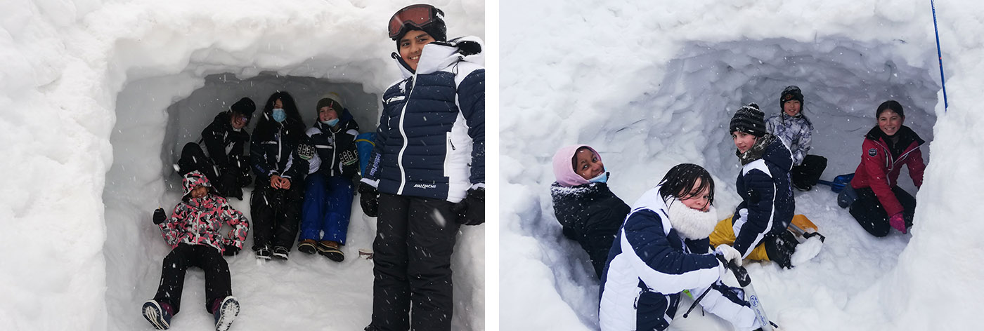 Class 6 building snow holes