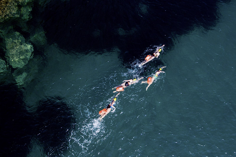 Swimming across the channel