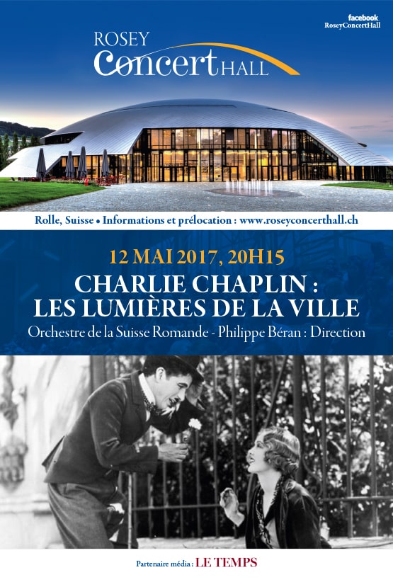 Ciné-concert : Les Lumières de la Ville de Charlie Chaplin au Rosey Concert Hall