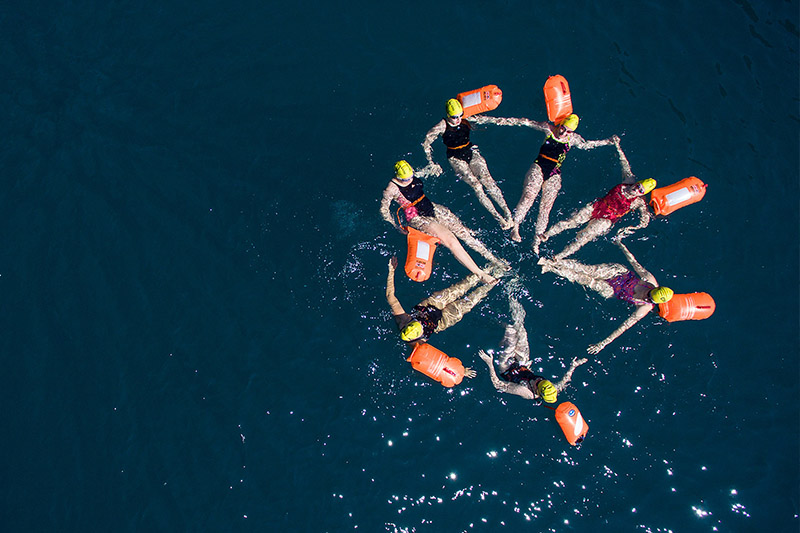 Swimming across the channel