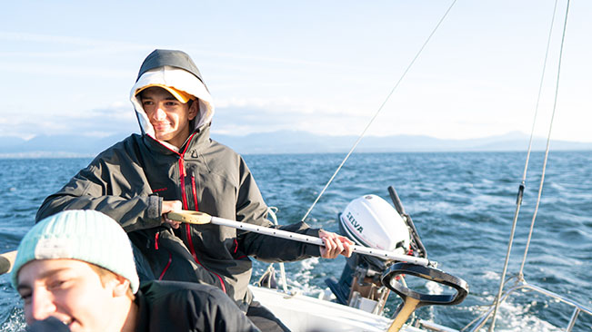 Sailing practice for ski and sail tour at Le Rosey